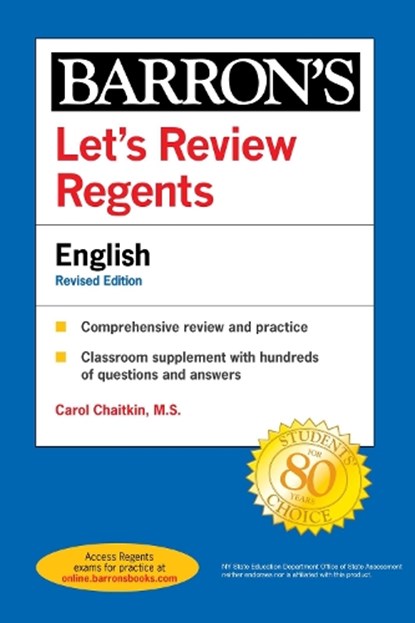 Let's Review Regents: English Revised Edition, Barron's Educational Series - Paperback - 9781506264813