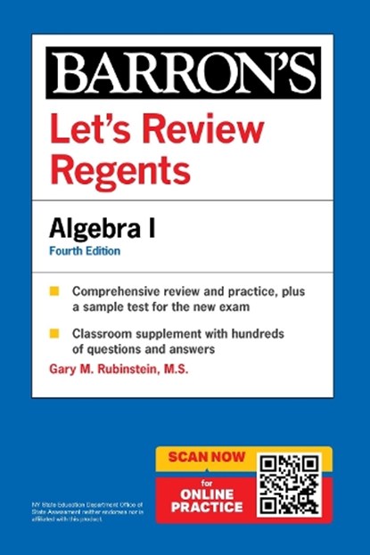 Let's Review Regents: Algebra I, Fourth Edition, Barron's Educational Series - Paperback - 9781506291307