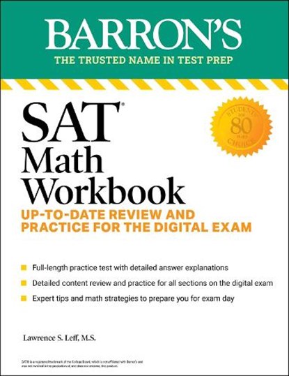 SAT Math Workbook: Up-to-Date Practice for the Digital Exam, Lawrence S. Leff - Paperback - 9781506291550