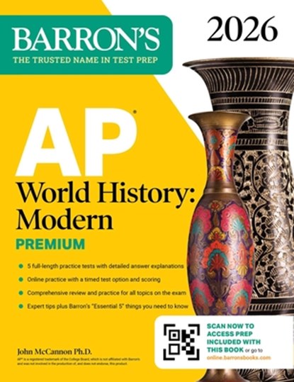AP World History: Modern Premium, 2026: Prep Book With 5 Practice Tests + Comprehensive Review + Online Practice, Barron's Educational Series ; John McCannon - Paperback - 9781506296784