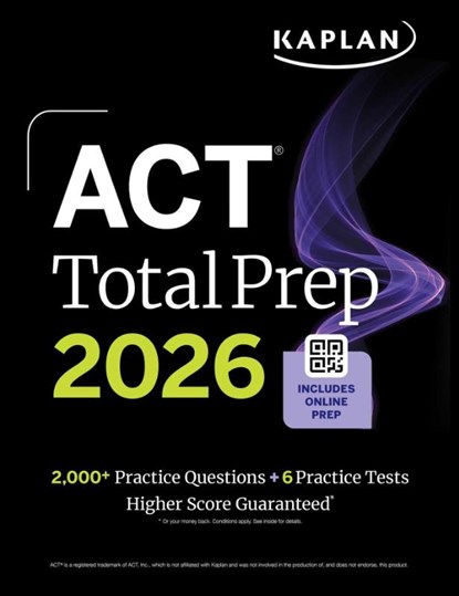ACT Total Prep 2026: Includes 6 Full Length Tests, 2,000+ Practice Questions + Online Access to a 500+ Question Bank & Video Tutorials, Kaplan Test Prep - Paperback - 9781506297590