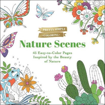 Pretty Simple Coloring: Nature Scenes, Adams Media - Paperback - 9781507221129