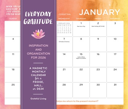 Everyday Gratitude Magnetic Wall Calendar 2026, Workman Calendars - Paperback - 9781523532926