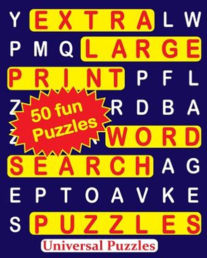 EXTRA LARGE Print WORD SEARCH Puzzles, Universal Puzzles - Paperback - 9781533303370
