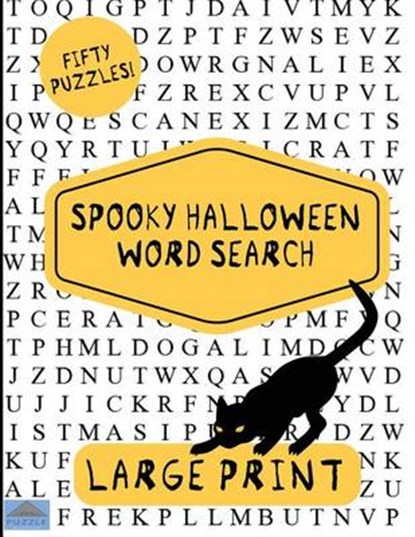 Spooky Halloween Word Search: Large Print Word Search, Word Search Book, Halloween Puzzles, Word Find, Puzzle Pyramid - Paperback - 9781537647975