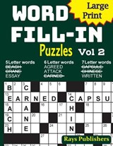 Large Print Word Fill-in Puzzles 2 - Rays Publishers - 9781542737920