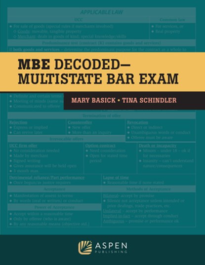 The MBE Decoded: Multistate Bar Exam, Mary Basick - Paperback - 9781543830903