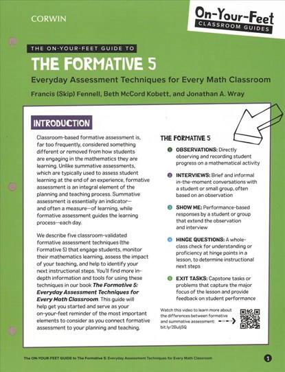 The On-Your-Feet Guide to The Formative 5, Francis M. Fennell ; Beth McCord Kobett ; Jonathan A. Wray - Losbladig - 9781544377858