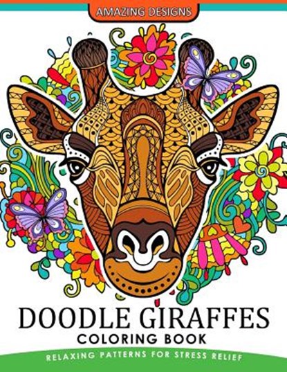 Doodle Giraffes coloring book: An Adult Coloring Book, Coloring Books for Adults Relaxation - Paperback - 9781545483770