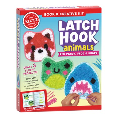 Latch Hook Animals: Red Panda, Frog & Shark, Klutz - Paperback - 9781546176169