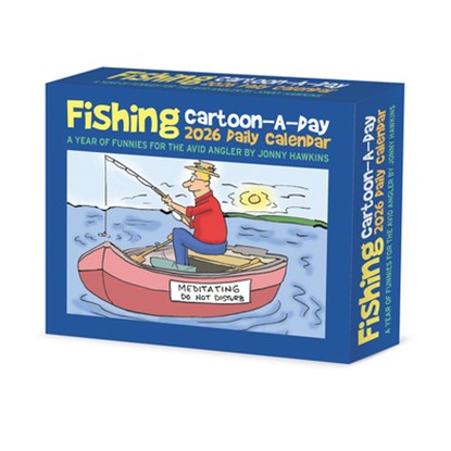 Fishing Cartoon-A-Day by Jonny Hawkins 2026 Box Calendar, Jonny Hawkins - Paperback - 9781549254161