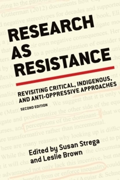 Research as Resistance, Leslie Brown ; Susan Strega - Paperback - 9781551308821