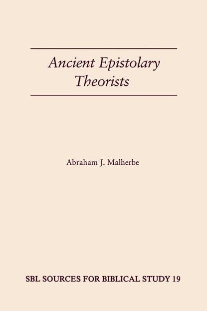 Ancient Epistolary Theorists, niet bekend - Paperback - 9781555401368