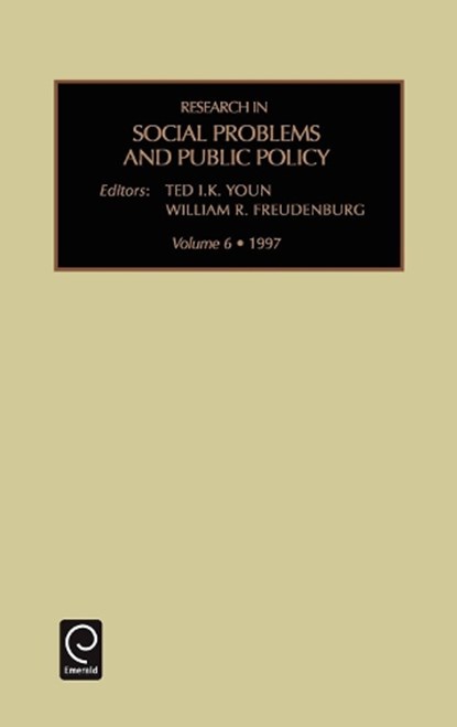 Research in Social Problems and Public Policy, Ted I. K. Youn - Gebonden - 9781559383691