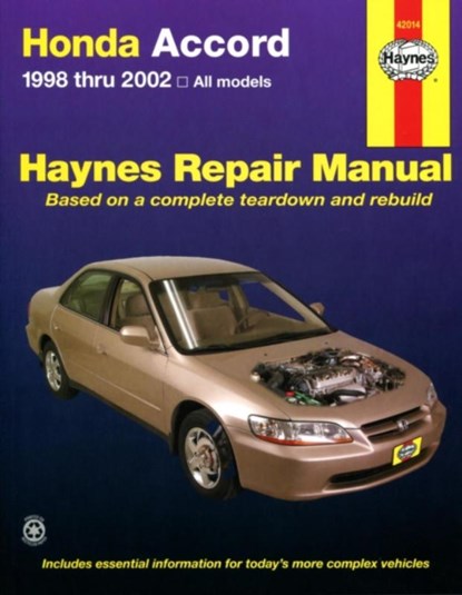 Honda Accord (1998-2002) Haynes Repair Manual (USA), Haynes Publishing - Paperback - 9781563925382