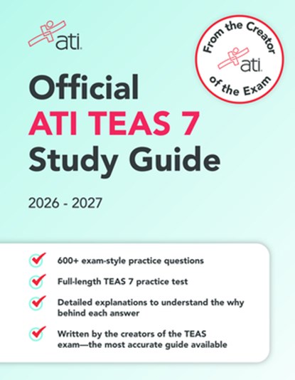 Official Ati Teas Study Guide 2026-2027 9e, Ati - Paperback - 9781565336131