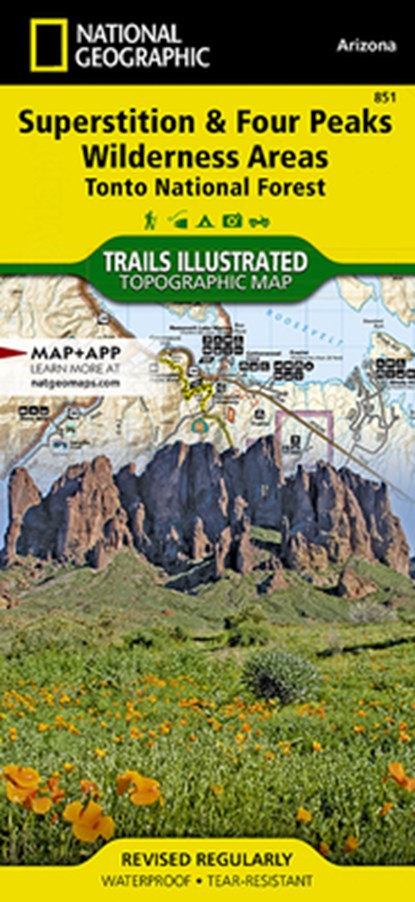 Maps, N: Superstition & Four Peaks Wilderness Areas, Tonto, MAPS,  National Geographic - Paperback - 9781566954853