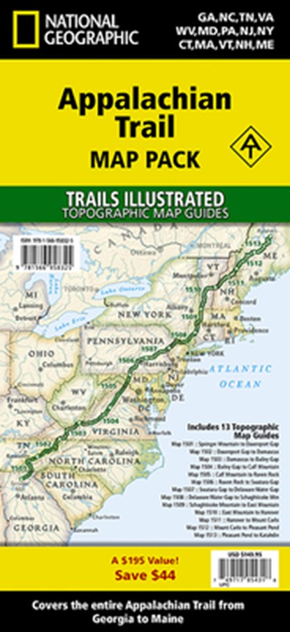 MAP-APPALACHIAN TRAIL MAP PACK, National Geographic Maps - Trails Illust - Gebonden - 9781566958325