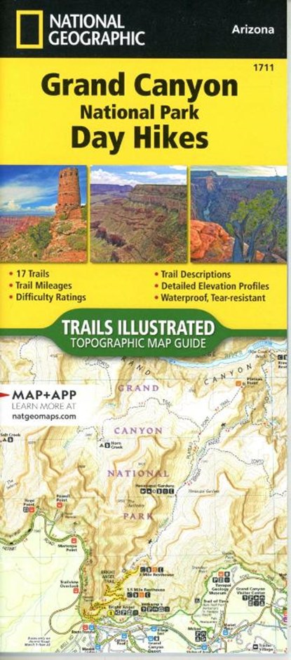Grand Canyon National Park Day Hikes Map, National Geographic Maps - Gebonden - 9781566959070