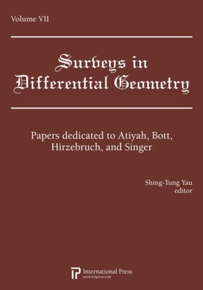Surveys in Differential Geometry Vol 7, Yau - Paperback - 9781571461780