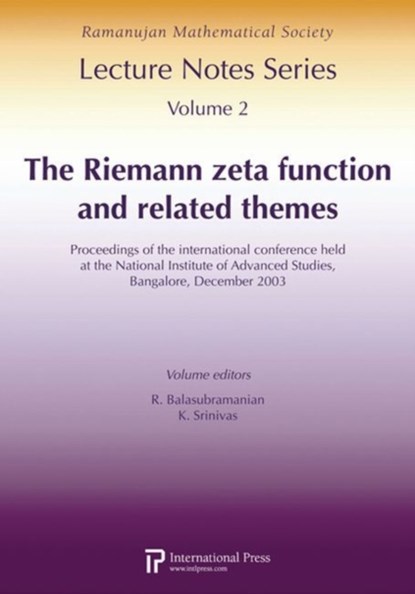 The Riemann Zeta Function and Related Themes, R. Balasubramanian - Paperback - 9781571461872