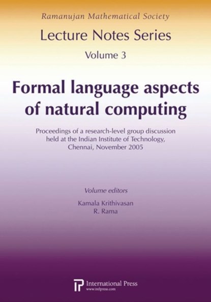 Formal Language Aspects of Natural Computing, Kamala Krithivasan - Paperback - 9781571461889