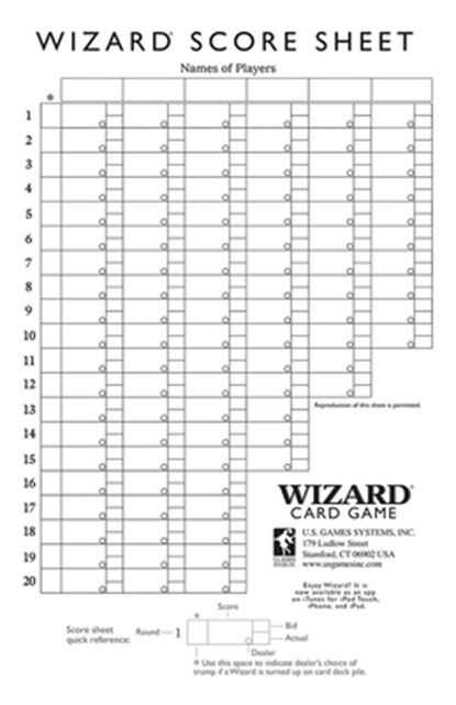 Wizard(r) Oversized Scorepads, U. S. Games Systems - Gebonden - 9781572817081