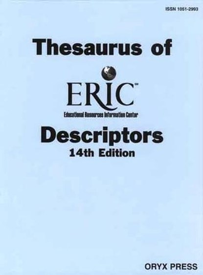 Thesaurus of ERIC Descriptors, 14th Edition, James E. Houston - Gebonden - 9781573563307