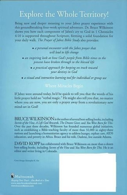 Prayer of Jabez Study Guide, Bruce Wilkinson - Paperback - 9781576739792