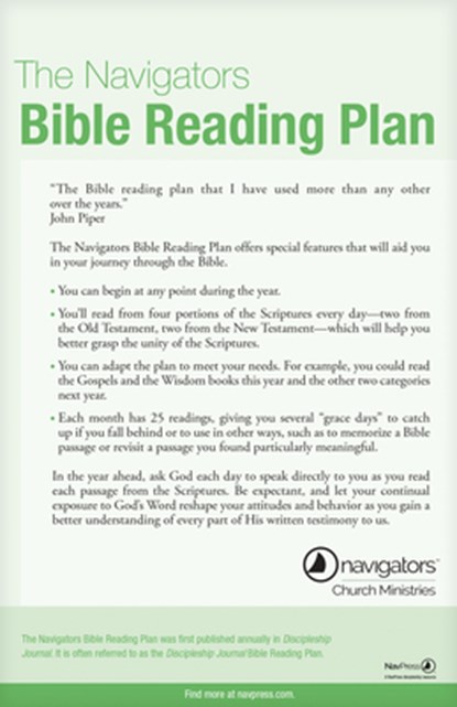 The Navigators Bible Reading Plan 25-Pack, The Navigators - Paperback - 9781576839744
