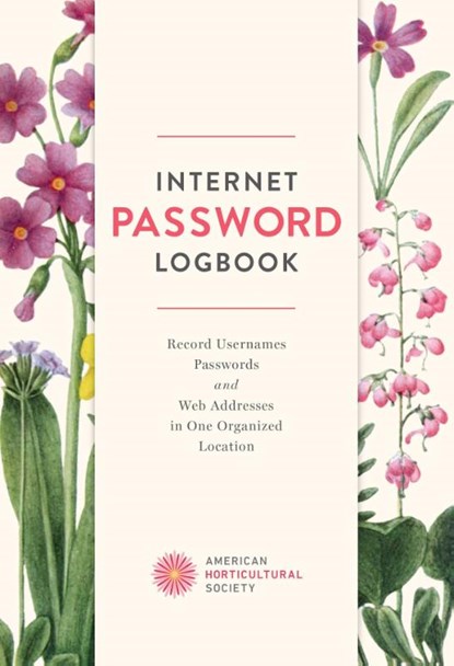 Internet Password Logbook, American Horticultural Society - Gebonden - 9781577156185