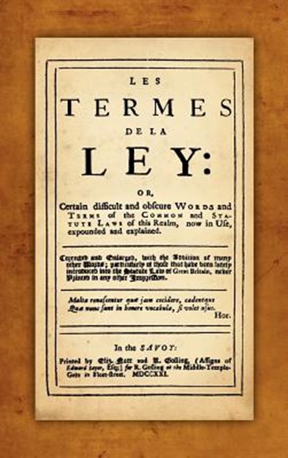 Les Termes de la Ley, John Rastell - Gebonden - 9781584775478