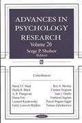 Advances in Psychology Research | Serge P Shohov | 