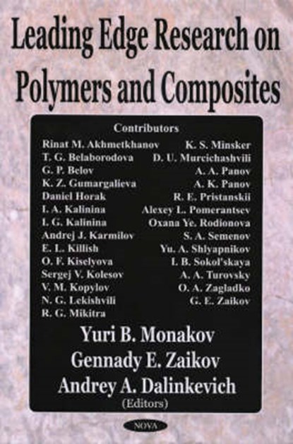 Leading Edge Research on Polymers & Composites, MANAKOV,  Yuri B - Gebonden - 9781590339756