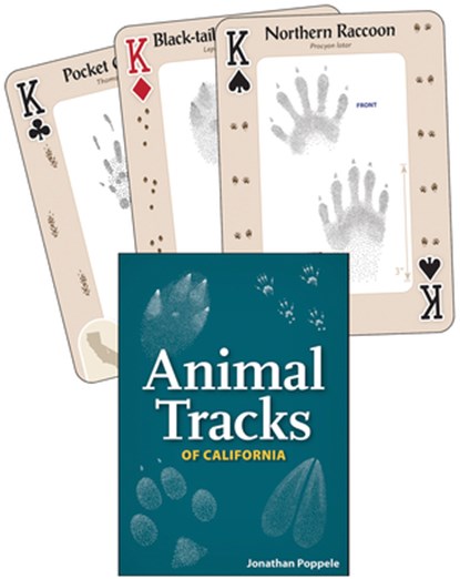 Animal Tracks of California Playing Cards, Jonathan Poppele - Gebonden - 9781591937395