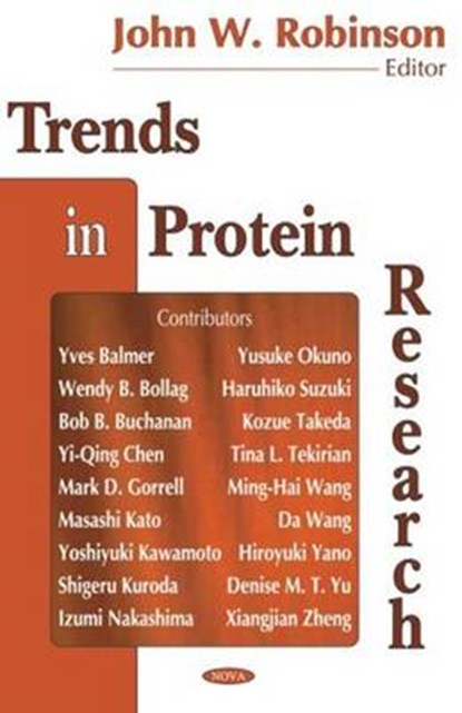 Trends in Protein Research, ROBINSON,  John W - Gebonden - 9781594541537