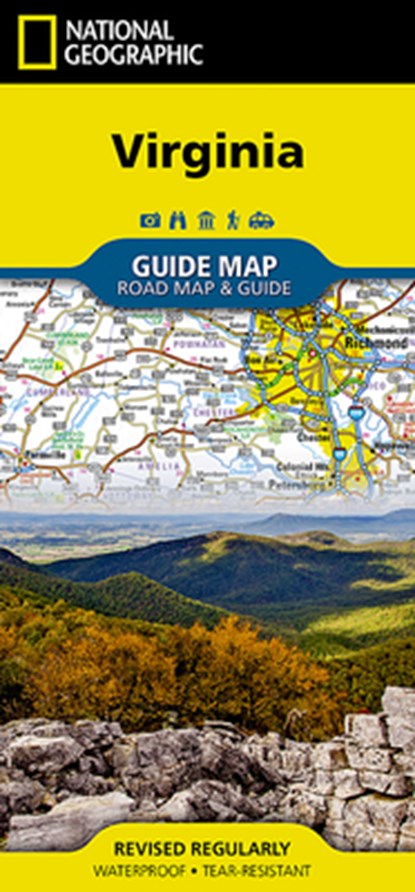 MAP-VIRGINIA MAP 2019/E, National Geographic Maps - Gebonden - 9781597750608