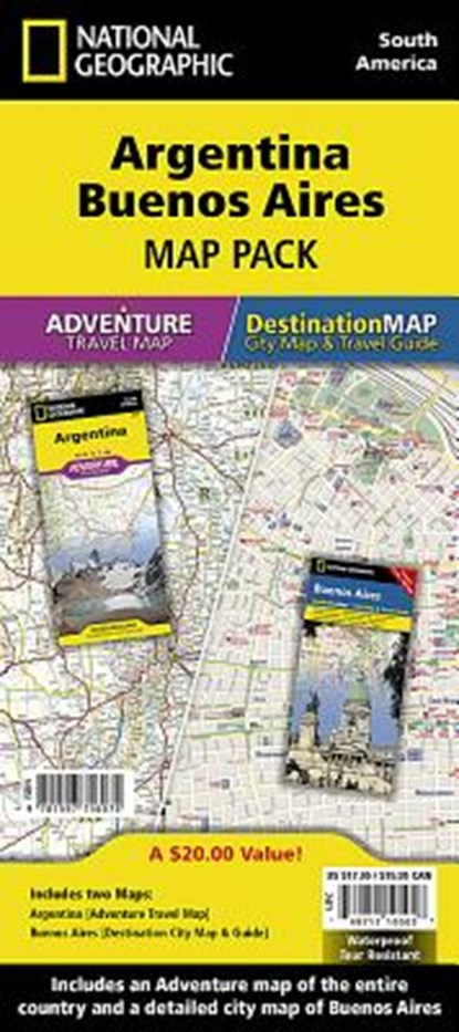 Argentina, Buenos Aires, Map Pack Bundle, National Geographic Maps - Adventure - Gebonden - 9781597756075