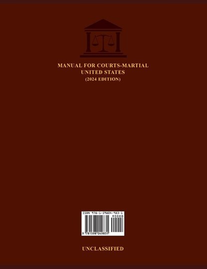Manual for Courts-Martial United States (2024 Edition), Jsc on Military Justice - Paperback - 9781598049831