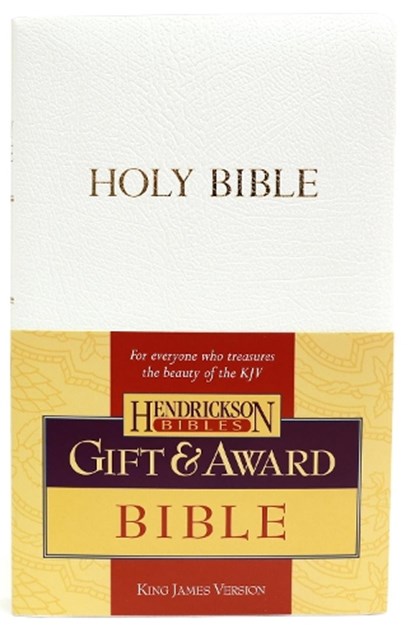 KJV Gift and Award Bible - White, Hendrickson Publishers - Paperback - 9781598560268