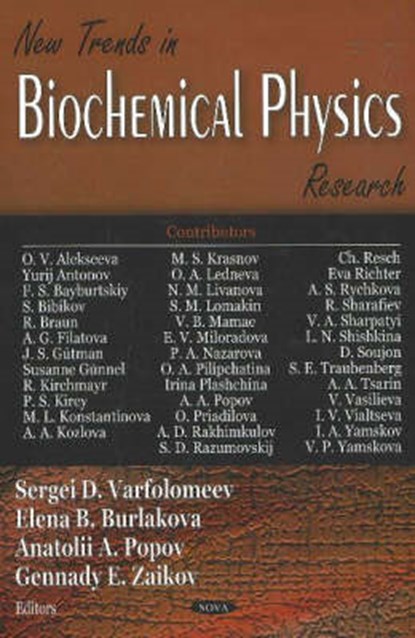 New Trends in Biochemical Physics Research, VARFOLOMEEV,  Sergei D - Gebonden - 9781600214639