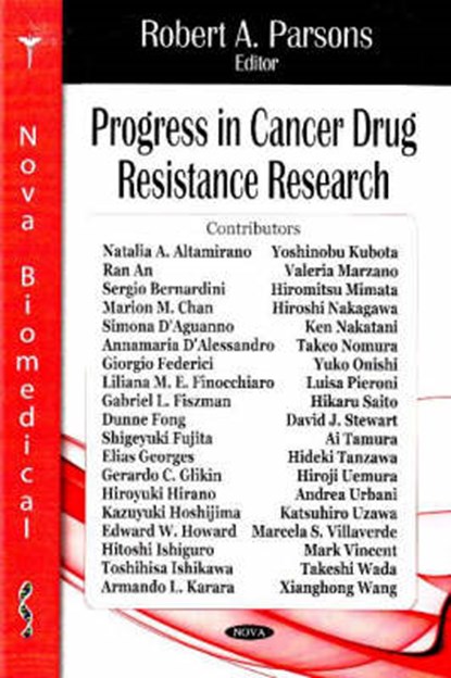 Progress in Cancer Drug Resistance Research, PARSONS,  Robert A - Gebonden - 9781600218224