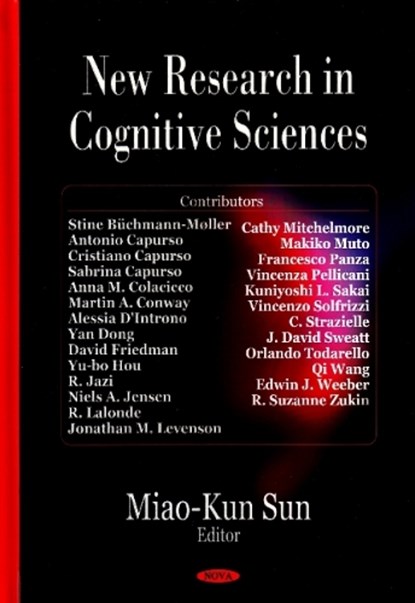 New Research in Cognitive Sciences, SUN,  Miao-Kun - Gebonden - 9781604560503