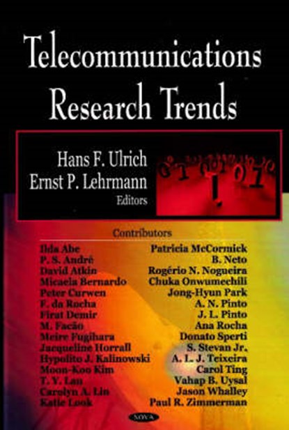 Telecommunications Research Trends, ULRICH,  Hans F ; Lehrmann, Ernst P - Gebonden - 9781604561586