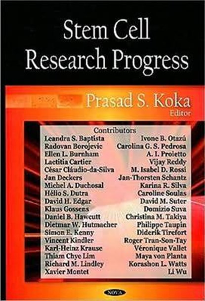 Stem Cell Research Progress, KOKA,  Dr Prasad S - Gebonden - 9781604563085
