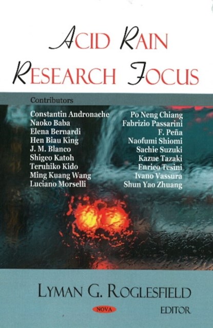 Acid Rain Research Focus, Lyman G Roglesfield - Gebonden - 9781604563733