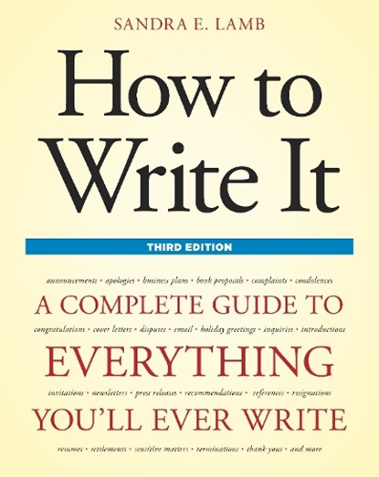 How to Write It, Third Edition, Sandra E. Lamb - Paperback - 9781607740322