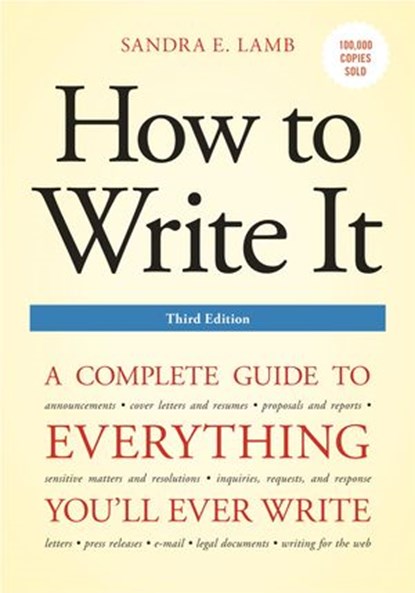 How to Write It, Third Edition, Sandra E. Lamb - Ebook - 9781607740483
