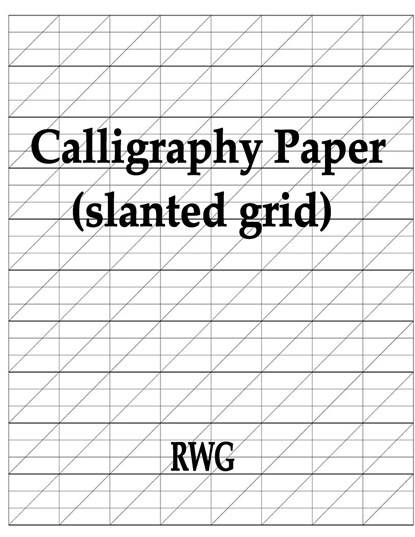 Calligraphy Paper (slanted grid), Rwg - Paperback - 9781607968238