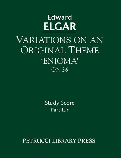 Variations on an Original Theme 'Enigma', Op.36, Edward Elgar - Paperback - 9781608741267